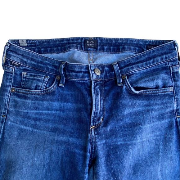 Citizens of Humanity Skinny Jeans Women's 29 Low Rise Blue Wash Denim Distressed - Picture 4 of 8